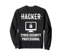 Titolo di lavoro hacker Scudo professionale di sicurezza informatica hacker Felpa