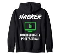 Titolo di lavoro hacker Scudo professionale di sicurezza informatica hacker Felpa con Cappuccio