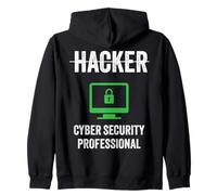 Titolo di lavoro hacker Scudo professionale di sicurezza informatica hacker Felpa con Cappuccio