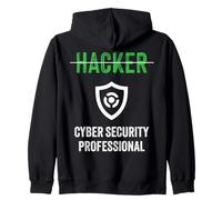 Titolo di lavoro hacker Scudo professionale di sicurezza informatica hacker Felpa con Cappuccio