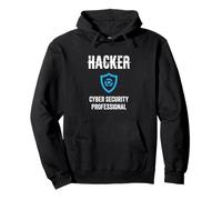 Titolo di lavoro hacker Scudo professionale di sicurezza informatica hacker Felpa con Cappuccio
