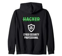 Titolo di lavoro hacker Scudo professionale di sicurezza informatica hacker Felpa con Cappuccio