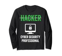 Titolo di lavoro hacker Scudo professionale di sicurezza informatica hacker Maglia a Manica