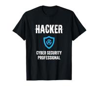 Titolo di lavoro hacker Scudo professionale di sicurezza informatica hacker Maglietta