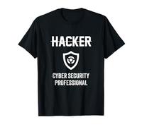 Titolo di lavoro hacker Scudo professionale di sicurezza informatica hacker Maglietta