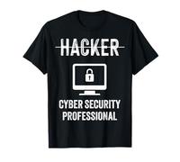 Titolo di lavoro hacker Scudo professionale di sicurezza informatica hacker Maglietta