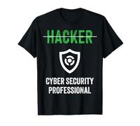 Titolo di lavoro hacker Scudo professionale di sicurezza informatica hacker Maglietta