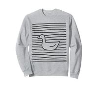 Titolo: Minimalist Goose Floating Line Art Nature Felpa
