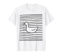 Titolo: Minimalist Goose Floating Line Art Nature Maglietta