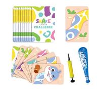 Titolo: Puzzle di animali per, puzzle di carta per | Catena serpente Challenge Interactive | Gioco da tavolo di cartoni animati Attività di apprendimento prescolare Educazione precoce per più di