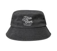 Titties And Beer That's Why I'm Here Cappello Bob Unisex Cappelli Pesca per Uomini Donne, Viaggio Campeggio Spiaggia Moda Cappello A Secchiello