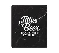Titties And Beer That's Why I'm Here Tappetino per Mouse Comodo Mousepad Antiscivolo Mouse Pad per Laptop Accessori Scrivania Casa 25X30Cm