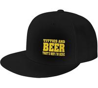 Titties Beer That's Why I'm Here Donna Uomo Cappellino con Visiera Moda Cappellino da Baseball Anti-Sole Snapback cap per Estivo Tennis Corsa