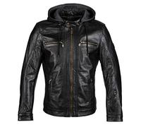 Titus - Giacca in pelle da uomo, taglia S, colore: Nero