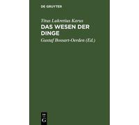 Titus Lukretius Karus Das Wesen der Dinge (Copertina rigida)