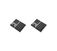 Tityvirnix 2 set Tastiera Numerica con USB Ingresso Digitale Viaggio Alluminio Piccolo Ricevitore Forte Stabilità Liscio Pocket Tastiera Nero edizione commerciale