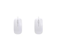 Tityvirnix 2 set Wired Ultra-sottile Mini Mouse Desktop Computer Portatile Nero Opaco Bianco Carino Ergonomico Gaming Mouse Bianco