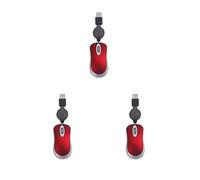 Tityvirnix 3 set Computer Ultra-leggero 3 Pulsanti Mouse Wired Piccola Mano 1000 DPI Retrattile Design Ergonomico Scalabile Gaming Mouse Bambini Rosso