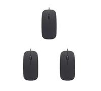 Tityvirnix 3 set Wired Ultra-sottile Mini Mouse Desktop Computer Portatile Nero Opaco Bianco Carino Ergonomico Gaming Mouse Nero