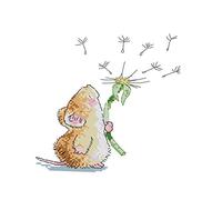 Tityvirnix Kit per punto croce, motivo: tarassaco con topolino prestampato, 24 x 24 cm, 14 ct