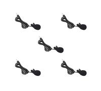 Tityvirnix Mini collare per microfono cablato, altoparlante universale, tipo esterno, microfono vocale, guida, studio, lezioni di conferenza, 1 pezzo, nero, 5 pezzi
