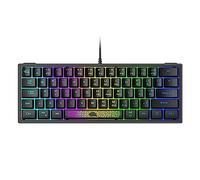 Tityvirnix RGB Backlit 62 Key Game Keyboard 60% Layout Wired per il nero di affari