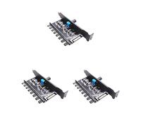 Tityvirnix Set di 3 ventole per computer 12 V, regolatore hub, 4 poli, 3 poli, regolatore di velocità, 4 set D 9,9 x 5,1 x 3,1 cm pacchetto