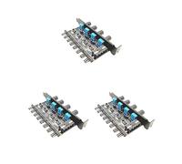 Tityvirnix Set di 3 ventole per computer da 12 V, regolatore hub, 4 poli, 3 poli, regolatore di velocità, 5 set E 9,9 x 5,1 x 3,1 cm