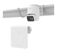 TIUIHU Supporto per grondaia per eufy Security eufyCam C37/C31, supporto in alluminio per grondaia, antiruggine, resistente alle intemperie, installazione senza fori, bianco