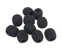 Tiuimk Confezione da 10 coperture nere in schiuma per microfono Lavalier, protezione superiore, suono chiaro, materiale in spugna