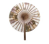 Tiuimk Giapponese Fan Art Deco Tessuto di Seta Rotondo Bambù Fan Pieghevole Mano Per Le Donne Festa di Nozze Decorazioni Casa Bianco 01