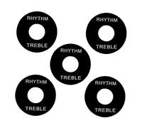 Tiuimk Placca per interruttore a levetta a 3 vie, per rondella ritmica e degli acuti, colore nero con scritta bianca per chitarra elettrica LP/EPI