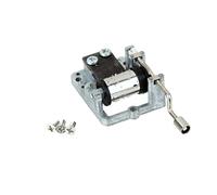 Tiuimk Sky City - Carillon a manovella, materiale in lega di zinco, colore argento, lunghezza 7,5 cm, melodia Castle in the Sky, per gli appassionati di musica