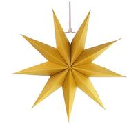 Tiuimk - Stelle di carta 3D da appendere, per Natale, Halloween, 9 punti, colore: Giallo