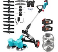 Greenworks 48V (2x24V) Tagliabordi a Batteria x Giardini Medio-Piccoli, Ampiezza Taglio 40cm, Erogazione a Pressione Doppio Filo Nylon 2mm, 2x Batterie 24V 4Ah,GD24X2TXK4X