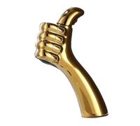 Tivezlor Rubinetto per bagno - Miscelatore per lavabo, moderno rubinetto creativo a forma di pollice, ottone, una maniglia, un foro, rubinetto per lavabo del bagno,Polished gold