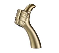 Tivezlor Rubinetto per bagno - Miscelatore per lavabo, moderno rubinetto creativo a forma di pollice, ottone, una maniglia, un foro, rubinetto per lavabo del bagno,Brushed gold