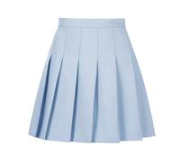 Tivifox Gonna da tennis a pieghe da donna e ragazza, a vita alta, gonna a trapezio per uniforme scolastica, atletica, golf, skorts con pantaloncini, 2T-4XL, Azzurro chiaro, 14 anni