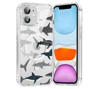Tivkofk Custodia magnetica carina per iPhone 11 da 6,1 pollici, compatibile con Magsafe Girly modello estetico balena marine Life design per ragazze e donne, custodia protettiva antiurto in silicone