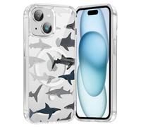 Tivkofk Custodia magnetica carina per iPhone 15 da 6,1 pollici, compatibile con Magsafe Girly modello estetico balena marine Life design per ragazze e donne, custodia protettiva antiurto in silicone