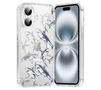 Tivkofk Custodia magnetica carina per iPhone 16 da 6,1 pollici, compatibile con Magsafe Girly modello estetico balena marine Life design per ragazze e donne, custodia protettiva antiurto in silicone