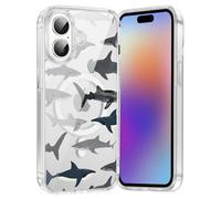 Tivkofk Custodia magnetica carina per iPhone 17 da 6,3 pollici, compatibile con Magsafe Girly modello estetico balena marine Life design per ragazze e donne, custodia protettiva antiurto in silicone