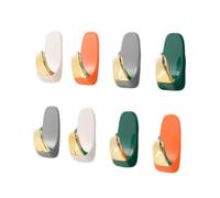 Tivkzuni Adhesive Hooks 8 Pack | Strong Wall Hooks for Towels/Bags