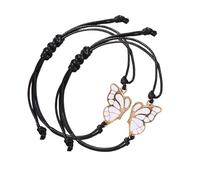 Tivleed Braccialetto dell'amicizia, braccialetto della migliore amica, braccialetti abbinati, 2 pezzi, design leggero a forma di farfalla, per un legame di lunga durata, regalo per coppie per donne e