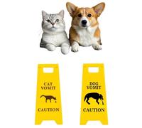 Tivleed Cartello di avvertimento con vomito di gatto, divertente cartello di avvertimento per il vomito del cane, decorazione per animali domestici stampati in 3D, cartello umoristico per casa o aree