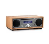 Tivoli Audio Music System+ Sistema Hi-Fi DAB/DAB+/FM All-in-one con lettore CD e Bluetooth per streaming senza fili (Ciliegio / Tortora Metallizzato)