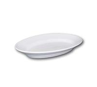 Tivoli - Piatto ovale in porcellana bianca, L 35 cm