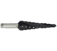 TIVOLY 11438720412 - Punta HSS TiAlN conica a gradini elicoidali, colore: Nero