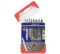 Tivoly 11457070001 - Set di 10 punte in metallo TSP HSS, taglio smerigliato, affilatura, Tivoly Smart Point, Ø 1-10 mm