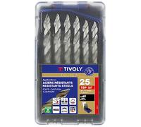 Tivoly 11457070017 - Set di 25 punte in metallo TSP HSS, taglio smerigliato, affilatura Tivoly Smart Point, Ø 1-13 mm